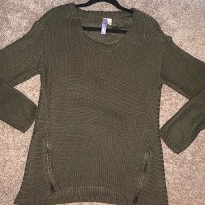 Army green sweater